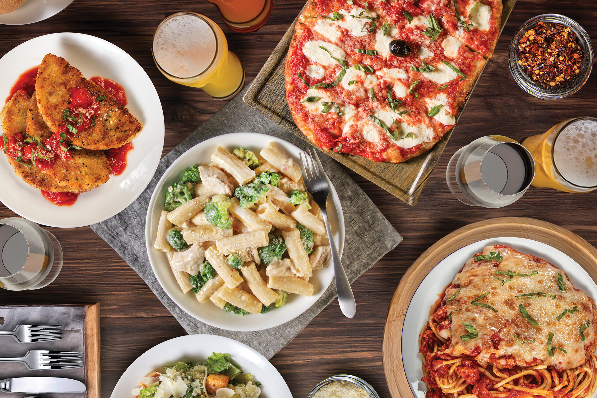 Brick oven baked pizzas and pastas from Bertucci's