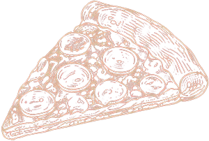 Pizza slice illustration.