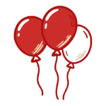 drawing of red balloons