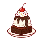 icon of a brownie sundae